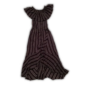 NWT Elan Women's Boho Maxi Dress Black White Geo Aztec Print Sz L